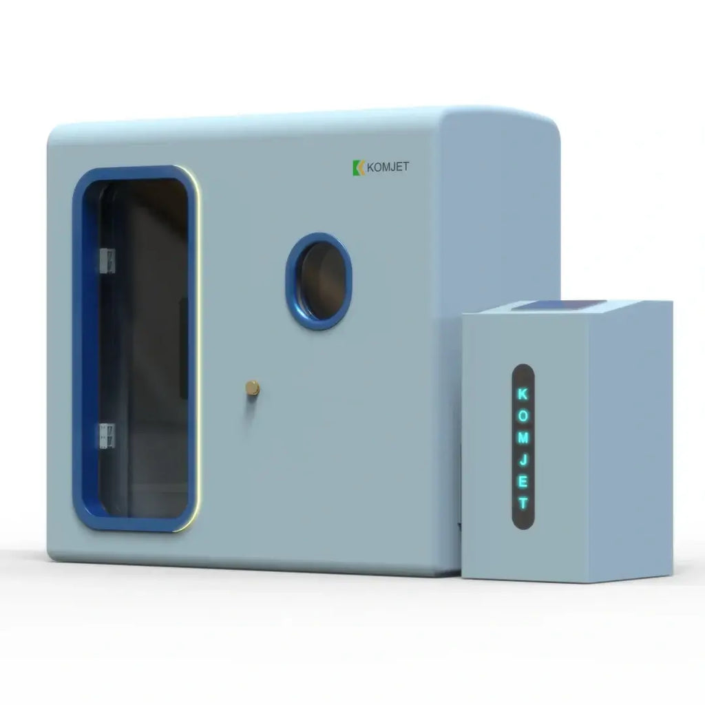 KOMJET Anti-Aging Cabin 2.0, a premier hyperbaric oxygen chamber for wellness therapy.